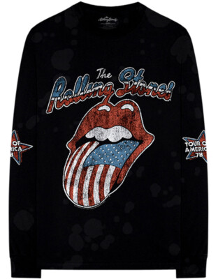 The Rolling Stones US Tour 78 Black Long Sleeve Shirt OFFICIAL