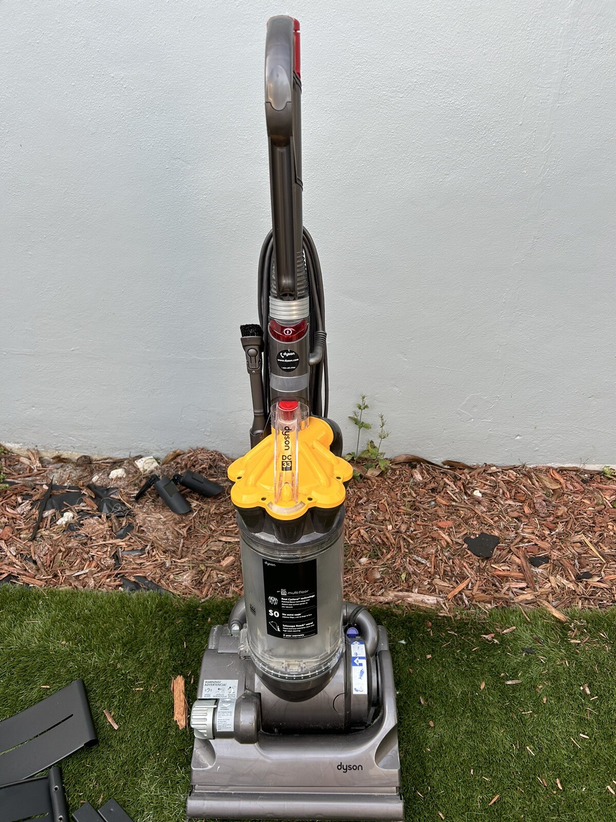 Dyson DC33 MultiFloor Bagless Upright Vacuum Cleaner with Attachments