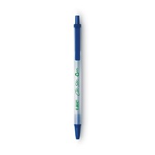 Bic Ecolutions Clic Stic Retractable Ballpoint Pen Blue Ink 1mm Medium Dozen