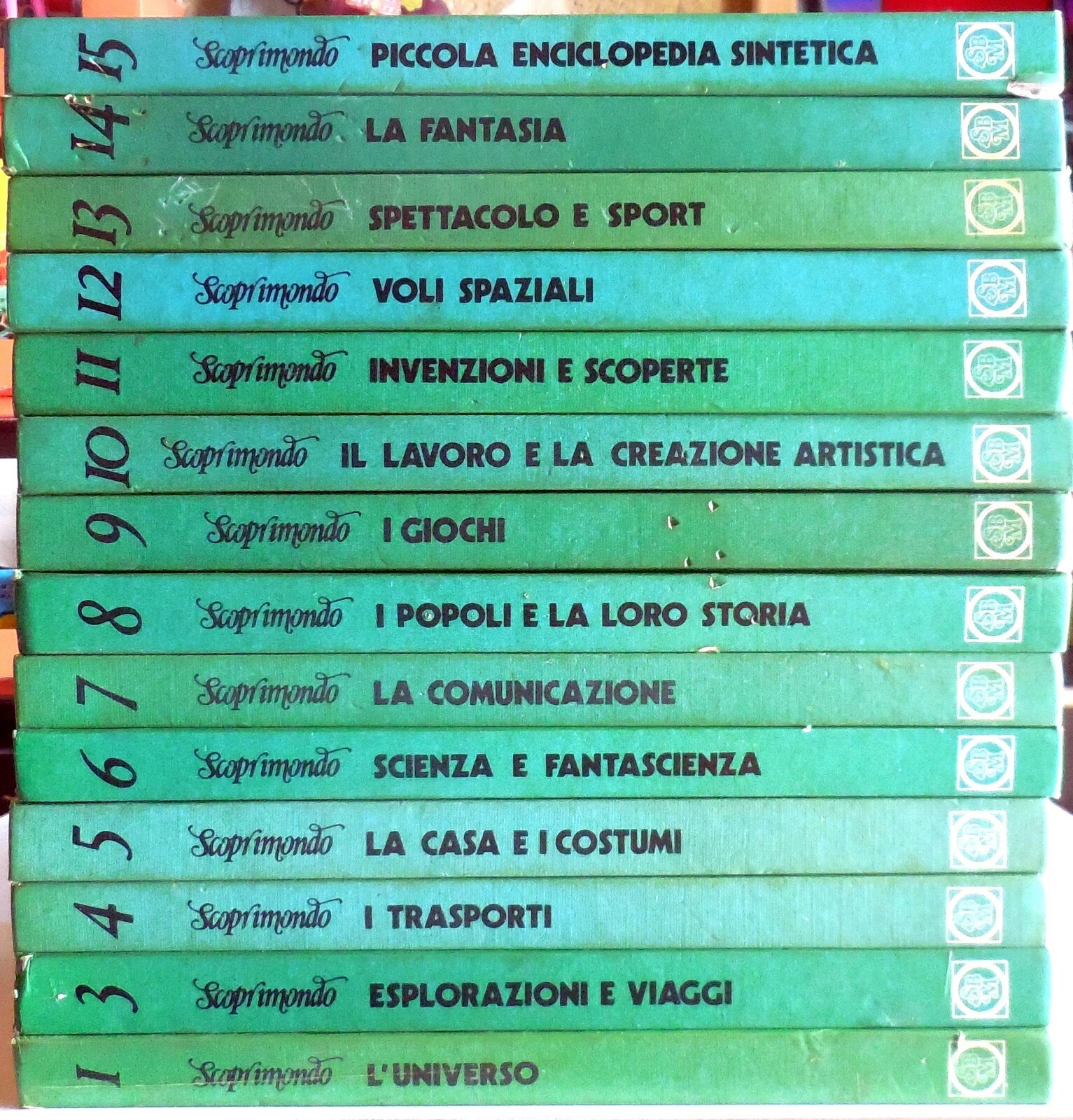 SCOPRIMONDO BIBLIOTECA UNIVERSALE DEI RAGAZZI ESSEBIEMME 14 VOLUMI