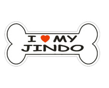 7" love my jindo dog bone bumper sticker decal usa made