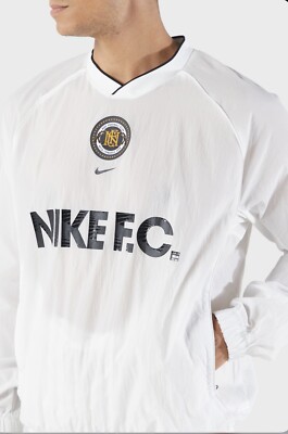 Nike FC Repel Long Sleeve Pullover Summit White Loose Fit