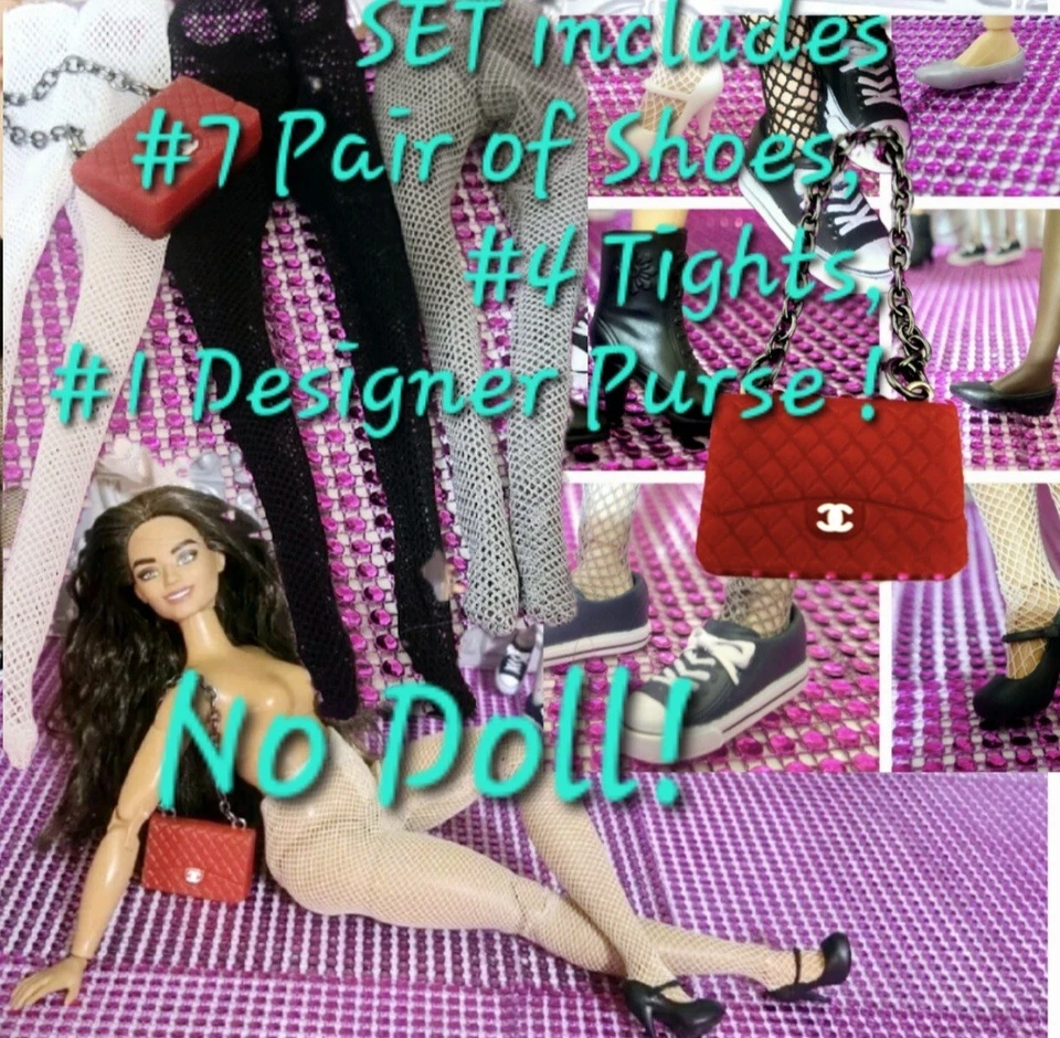 Curvy & Tall 芭比鞋套装 #12 件 ~ 无 DOLLS M2M & Hybrids 7 对见图片  — 第 4/4 张图片