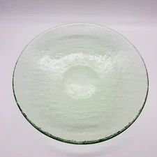 Fire and Light Recycled Glass (Celery) Aqua Green Zen Bowl 17" VHTF