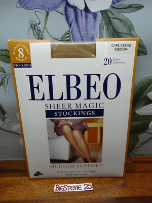 Elbeo Sheer Magic  Medium  Support Stockings in Size M Cafe Creme   FREE P&P