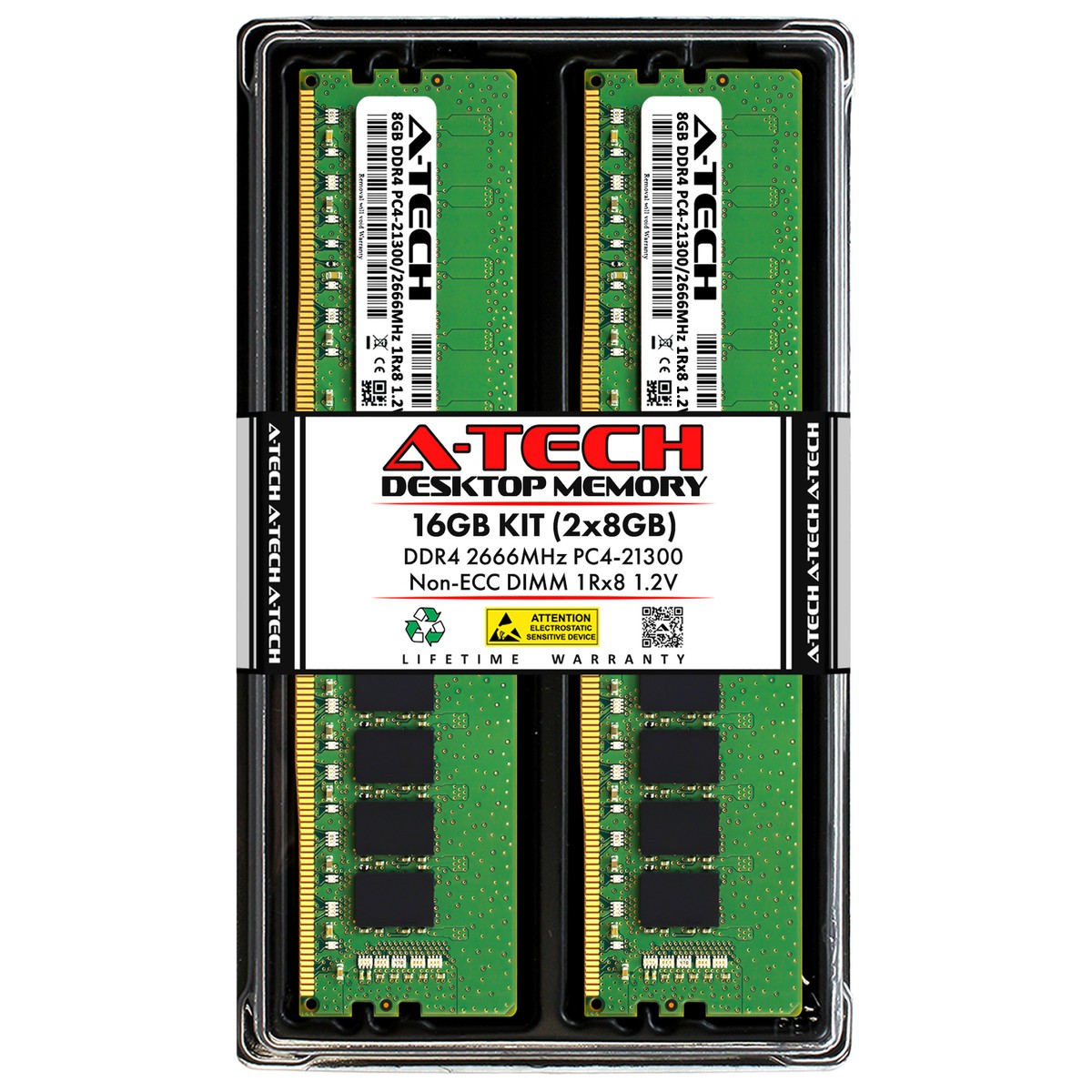 16GB Kit 2x 8GB DDR4-2666 DIMM Crucial CT2K8G4DFS8266 Equivalent