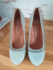 Scarpe Jeffery Campbell blu chiaro con tacco alto a punta taglia 5