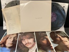 The BEATLES White Album 1978 purple Capitol SWBO-101 pix poster plays EX