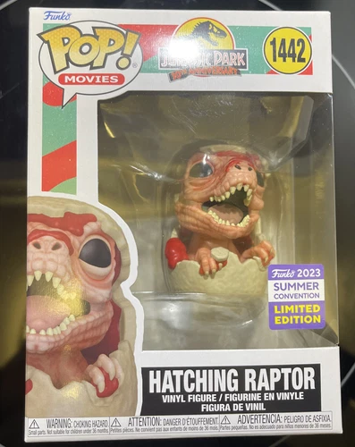 Funko POP Jurassic Park Anniversary #1442 Hatching Raptor 2023 Summer Convention
