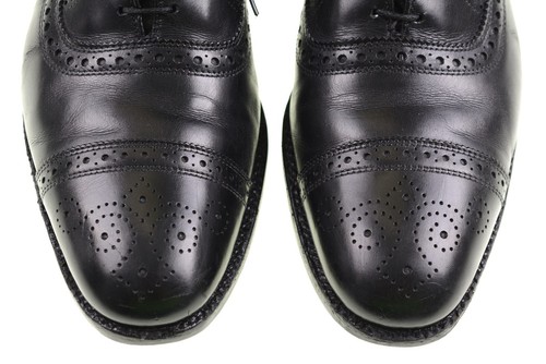 Allen Edmonds Strand schwarz Leder Brogued Kappe Zehe Oxford elegante Schuhe 12 A - Bild 6 von 10