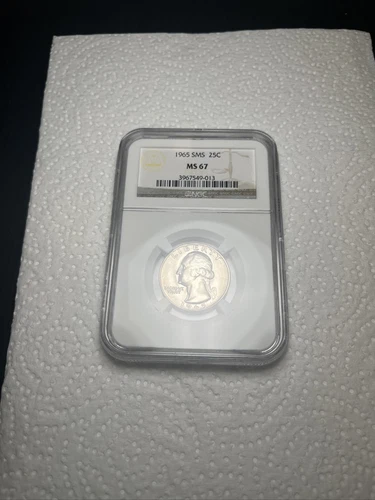 1965 SMS Washington Quarter MS67 NGC Certified