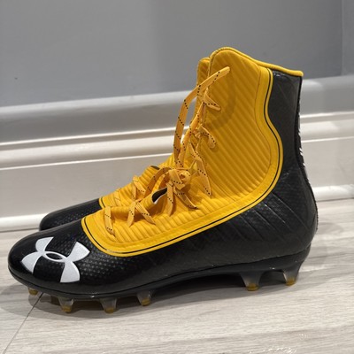 Under Armour Men s Size 10.5 HIGHLIGHT MC GOLD BLACK 3021478 700 Cleats Football