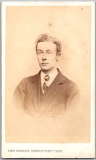CDV Circa 1860s J.C. Leake Handsome Man In Suit London UK