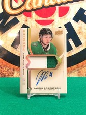 2020-21 Upper Deck Premier Gold /65 Jason Robertson Rookie Patch Auto