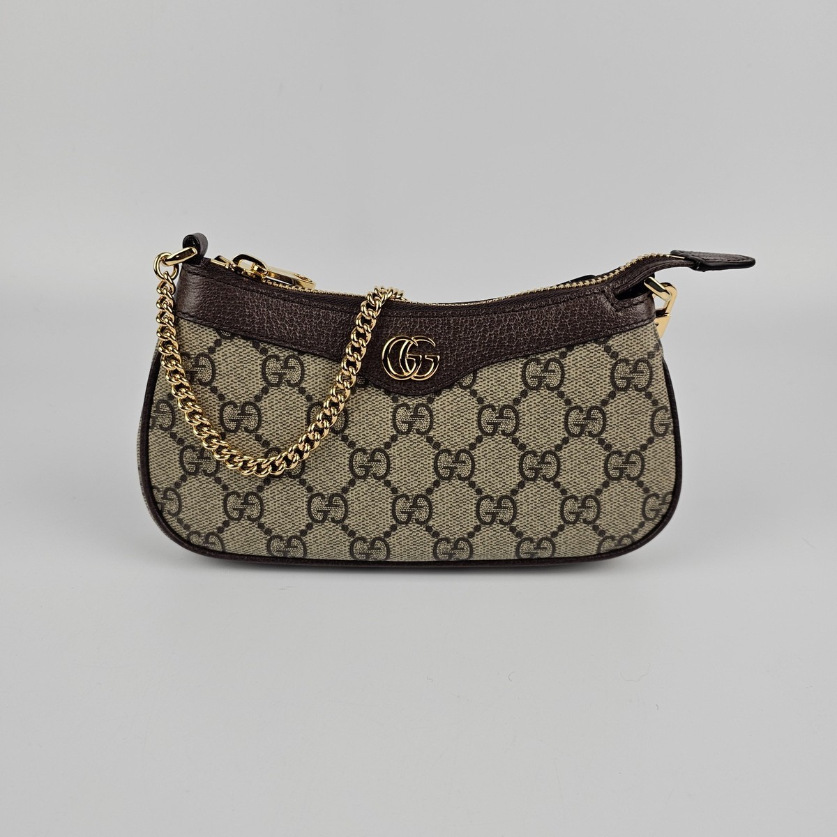 GUCCI Ophidia Mini Beige And Ebony GG Canvas Shoulder Bag | eBay