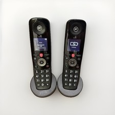 BT Essential Digital Home Phone Cordless Handsets HD Voice Black Set of 2