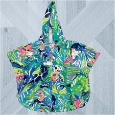 Lilly Pulitzer Jacket Girls Large Colorful Abstract Short Wide Sleeve Hoodie