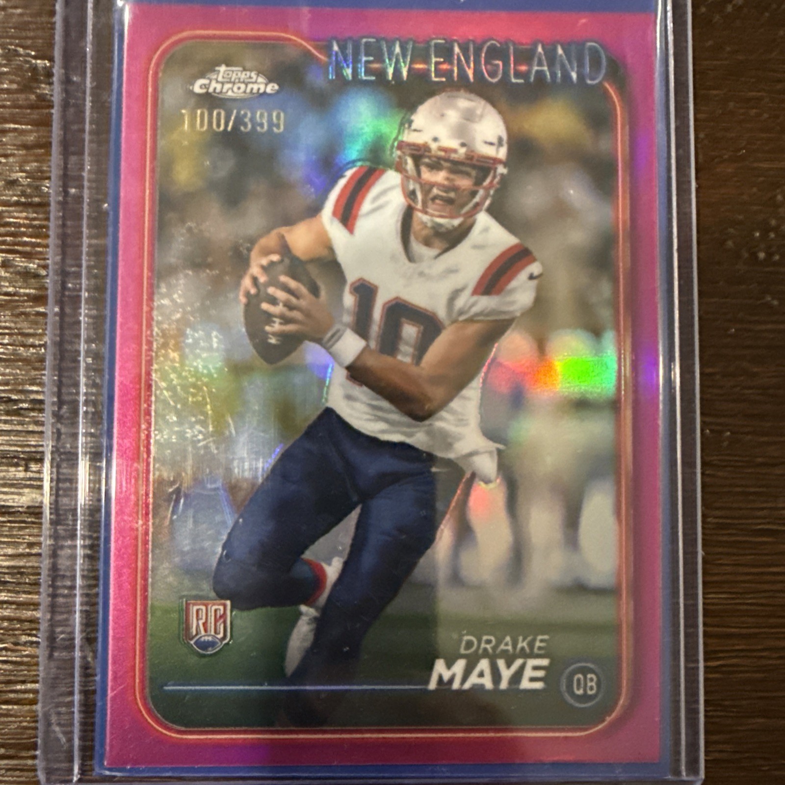 2024 Topps Chrome - Rookies Drake Maye #203 Magenta Refractor /399 (RC)
