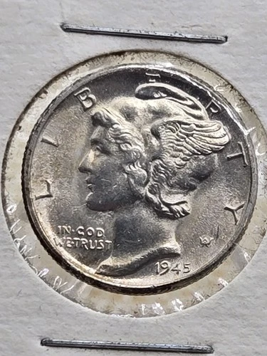 1945 P mercury dime 90% silver coin -NICE SHAPE SEE PHOTOS-ships Ebay Envelope