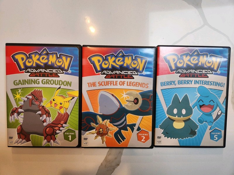 Pokemon Advanced Battle DVD Lot- Volume 1, 2, & 5