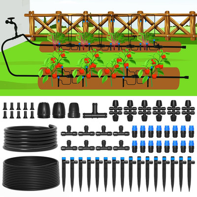 247 FT Automatic Drip Irrigation Kit for Garden, Lawn & Greenhouse
