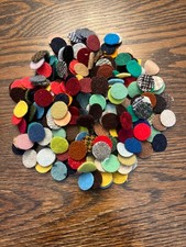 Wool Penny Circle Mix / 3/4 inch / 100pcs / Pre-cut / applique/Penny Rugs making