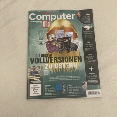 Computer Bild DVD  09/2025 - Die Besten Vollversion,  Neu Ungelesen 