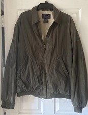 Vtg Faconnable By Albert Goldberg Bomber Jacket Mens Xl Zip Up Olive Color