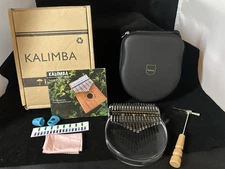 Kalimba 17 Keys Thumb Piano Portable Crystal Color Cat Shape