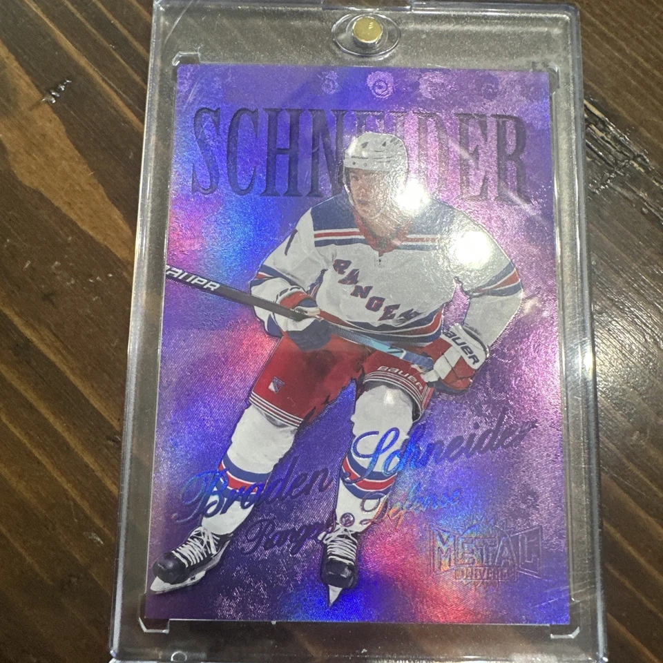 2022-23 Braden Schneider Metal Universe Precious Metal Gems PMG Purple /199 - Image 2 of 3