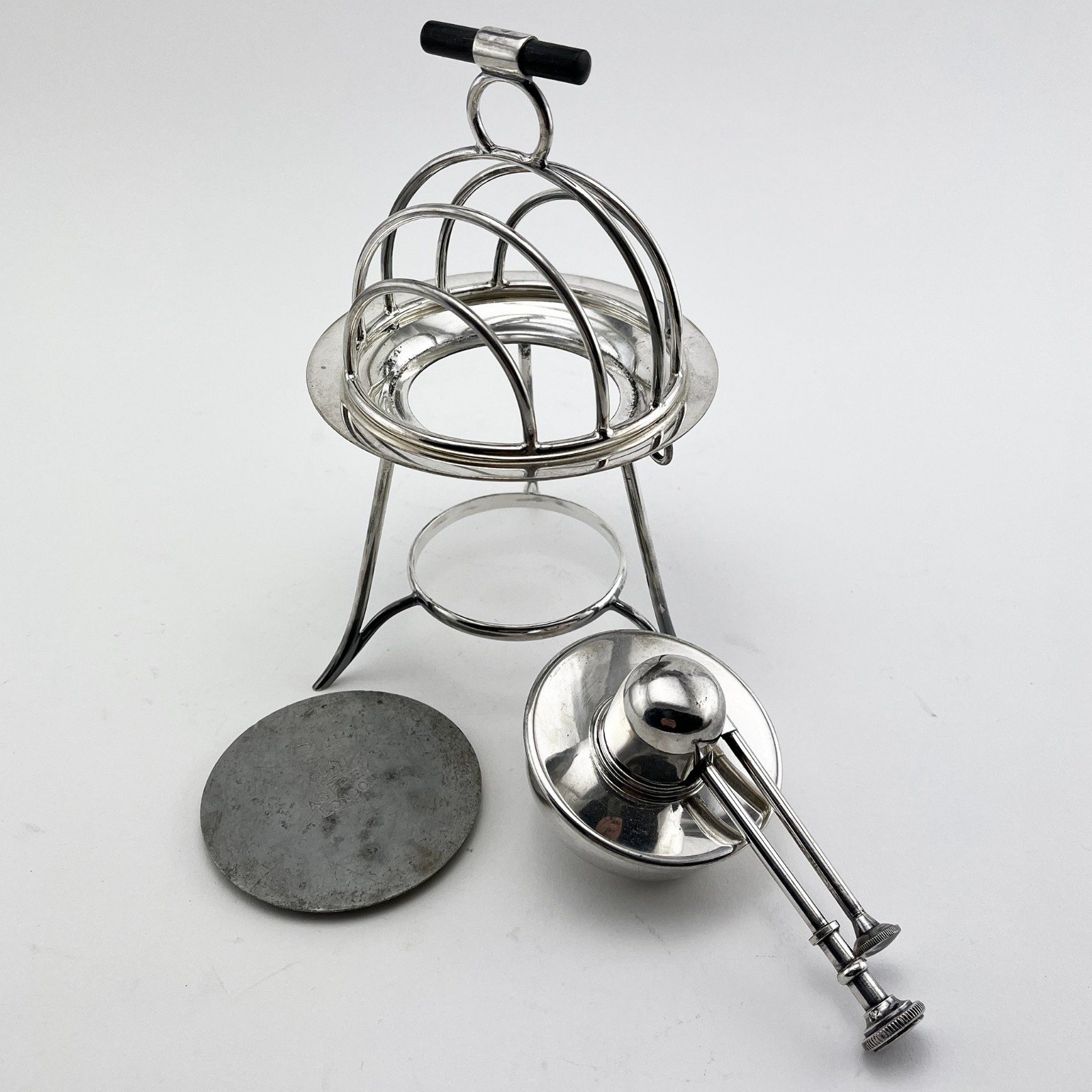 Asprey London Heated and Silver Plated Toast Rack c.1920