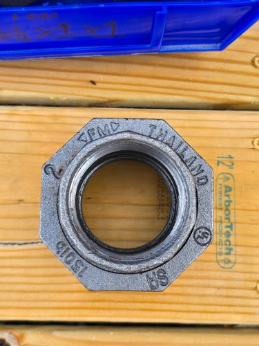 8x Piece lot 2" 150lb Threaded Union Black Malleable Iron Pipe Fitting