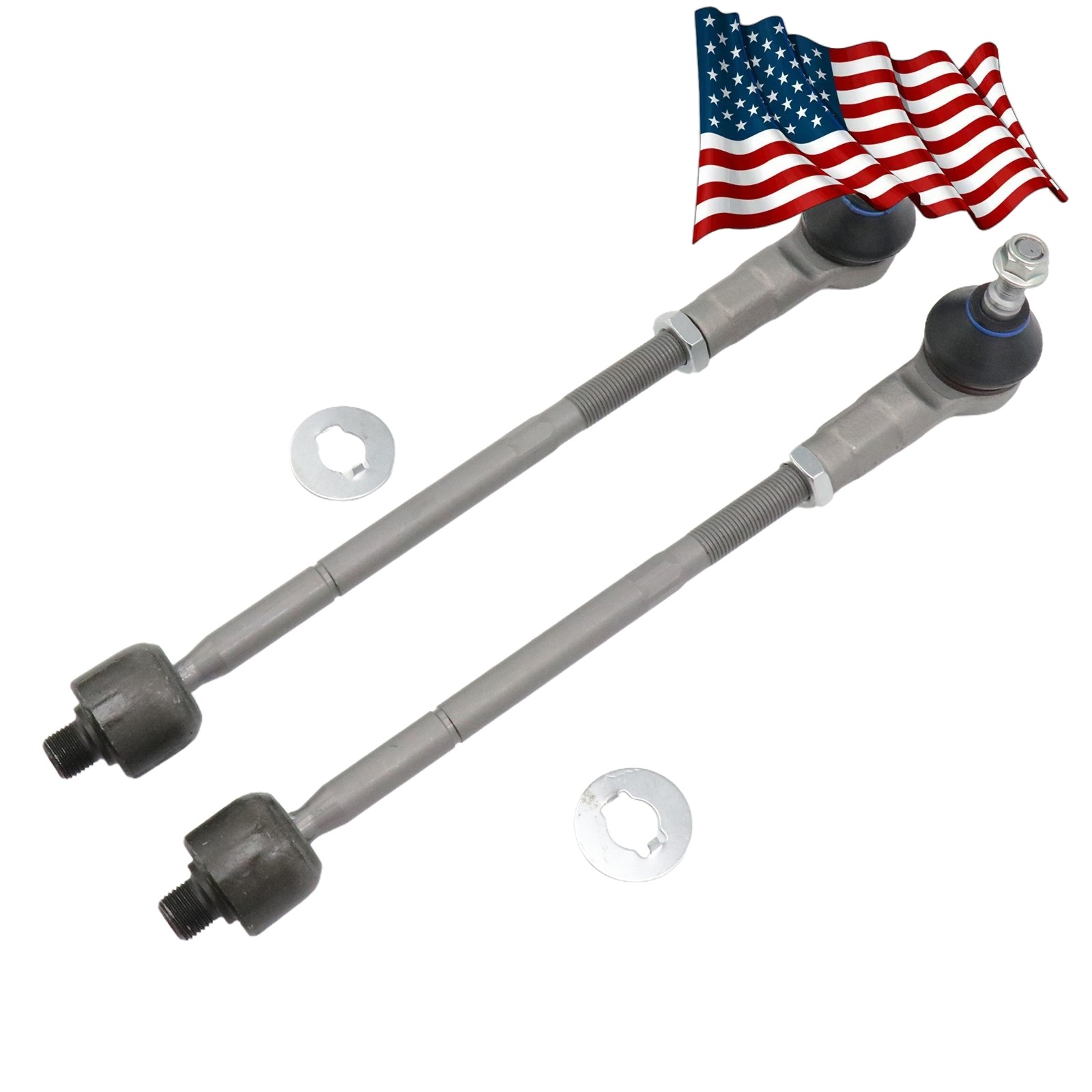 For 2003-2012 Maserati Quattroporte Pair Front Inner & Outer Tie Rod End Kit