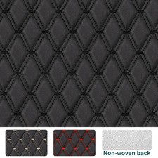 63 Wide Diamond Quilted Faux Leather Fabric Car Upholstery Vinyl Diy By Yard