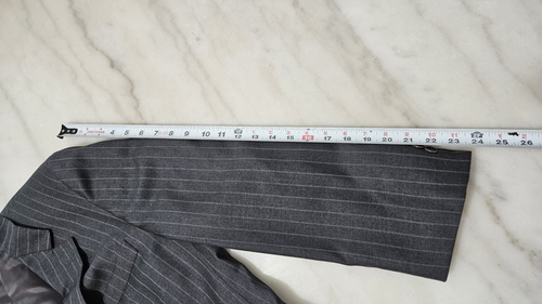 Vintage Brooks Brothers Loro Piana Men's 36 Gray Pinstripe 100% Wool Italy - Picture 7 of 11