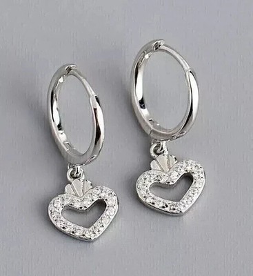 1CT Round Lab-Created Diamond Women's Drop Dangle Earring 14K White Gold Plated