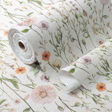 Non-Adhesive Floral Drawer and Shelf Liner - 12in x 10ft, Waterproof, Non-Slip