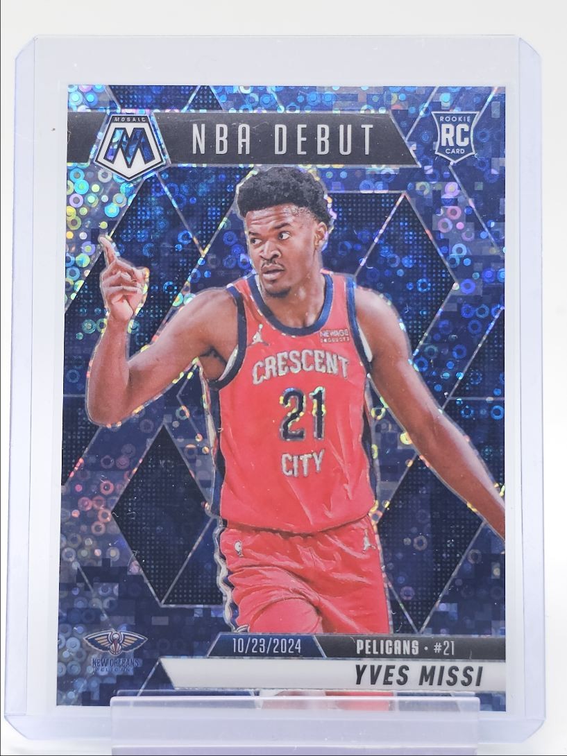 YVES MISSI 2024-25 MOSAIC NBA DEBUT ROOKIE FAST BREAK BLUE CAMO RC /35 Q5889