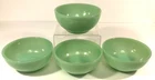 4 VINTAGE FIRE-KING JADEITE OVEN WARE SOUP BOWLS GREEN