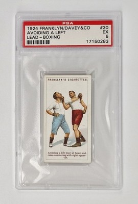 PSA 5 GRADED VINTAGE TOBACCO CARD 1924 Franklyn Davey Boxing MOVE UPEER CUT  LEFT