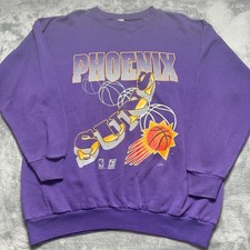 Vintage 90s Phoenix Suns Sweatshirt Mens XL Purple Basketball NBA Graphic