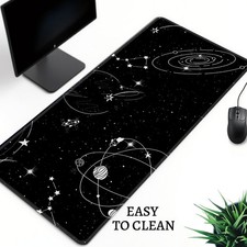 2D Flat, Extra Large Gaming Mouse Pad - Non-Slip Rubber Base, Ultra-Thin Smooth
