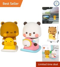 Adorable 2 PC Bubu Dudu Bear Dashboard Decorations - Whimsical Car Ornaments