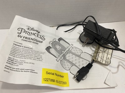 DC B Charger 6V for Pacific Cycle Disney Princess KT1227WM Quad & Manual