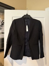 J. CREW Going out blazer in stretch twill Size 4 BLACK Career Office Work New