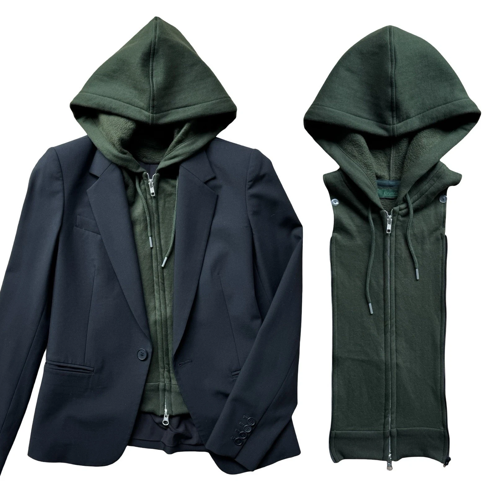 NWT Dickey Compatible with VERONICA BEARD Green Hoodie 00-14 BRUNNE