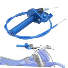 7/8" 22mm Quick Twister Throttle Assembly + Throttle Cable CNC Univerdal blue