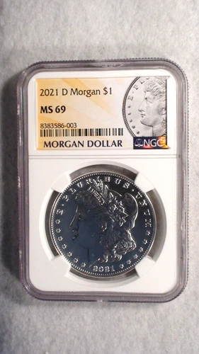 2021 D NGC MS69 MORGAN DOLLAR RARE NEAR PERFECT $1 COIN!