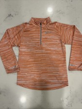 Nike Dri Fit Running Youth Unisex Small 1/4 Zip Long Sleeve Pullover Reflective