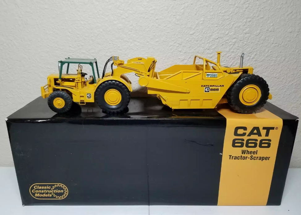 1:48 CCM CAT666 Tractor-Scraper Construction Equipment Machine Diecast ...